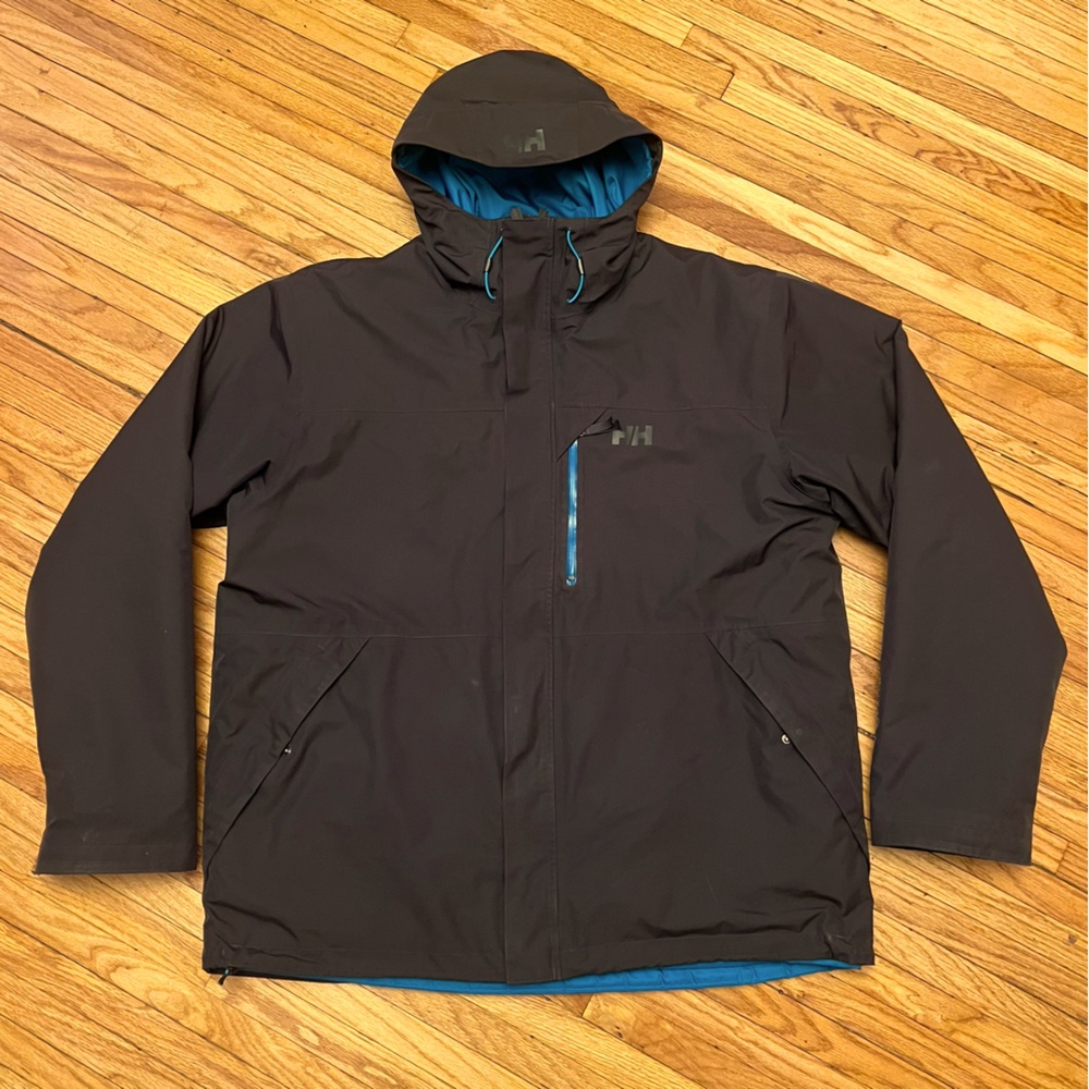 $340 Helly Hansen Men's Helly Tech Primaloft XXL 3 in 1 Jacket Black Teal Shell